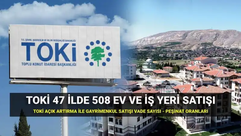 TOKİ Açık Artırma Duyurusu: 508 Konut ve İş Yeri Satışı Başlıyor!